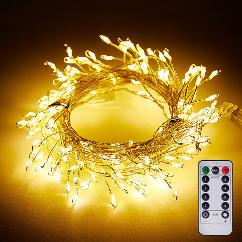 Filetto luminoso con petardi in filo di rame