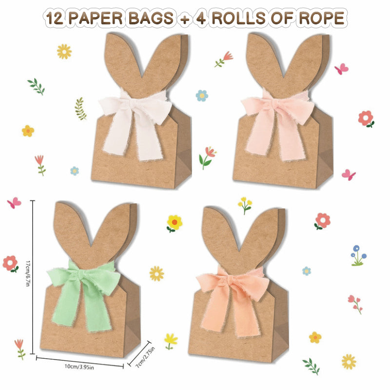 🐰 Sacchetti regalo Kraft con coniglietto pasquale
