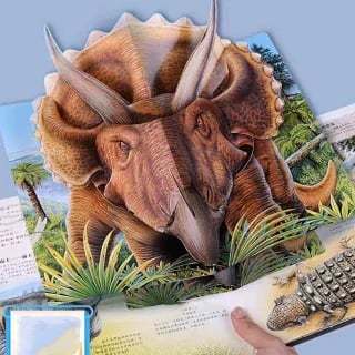 🦖Enciclopedia 3D Prehistorica Dinosauri📙COPERTINA RIGID