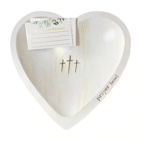 🔥Ultimo giorno 49% DI SCONTO - ✝️Set di ciotole da preghiera in legno a forma di cuore realizzate a mano🎁Regalo per la riflessione fedele e la devozione quotidian