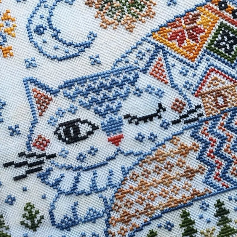 🐱 Kit punto croce Gatti invernali