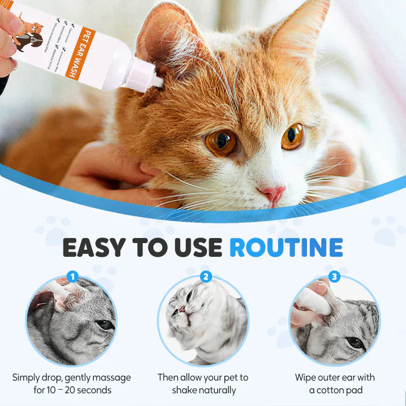 🐾 Acquistane 2, il terzo è in omaggio! ✨ Soluzione detergente per le orecchie degli animali domestici: una formula delicata con aloe vera lenitiva per cani e gatti, che previene le infezioni e gli odori sgradevoli 🌿👂