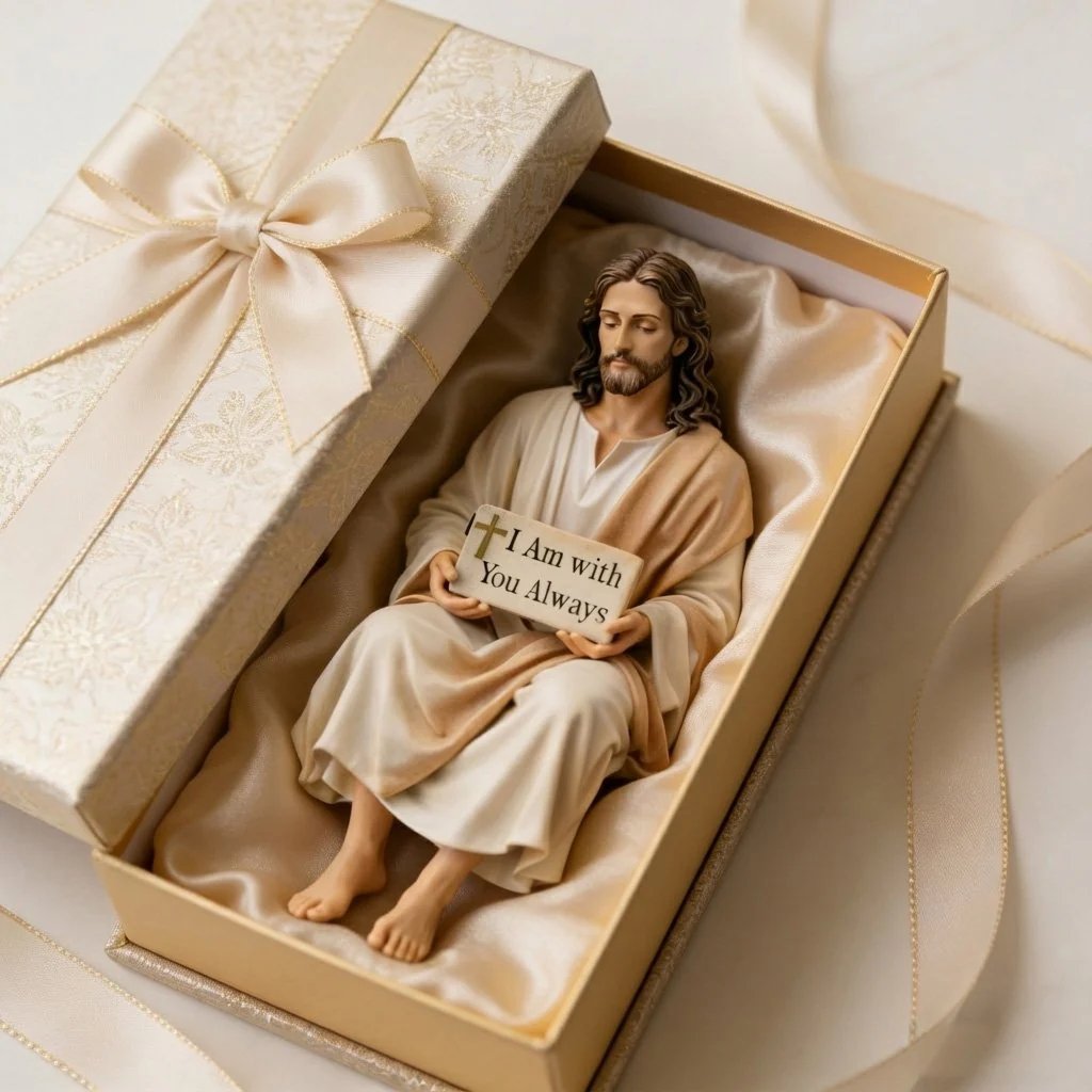 ✨Statuetta di Gesù realizzata a mano✝️Serena compagna da scrivania🙏
