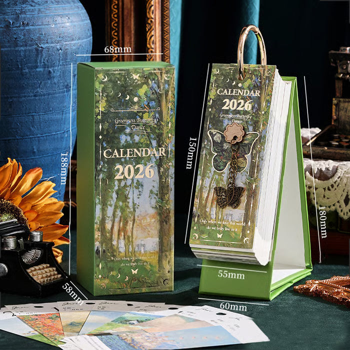 🎨 Calendario 2026 con pittura a olio in stile europeo vintage