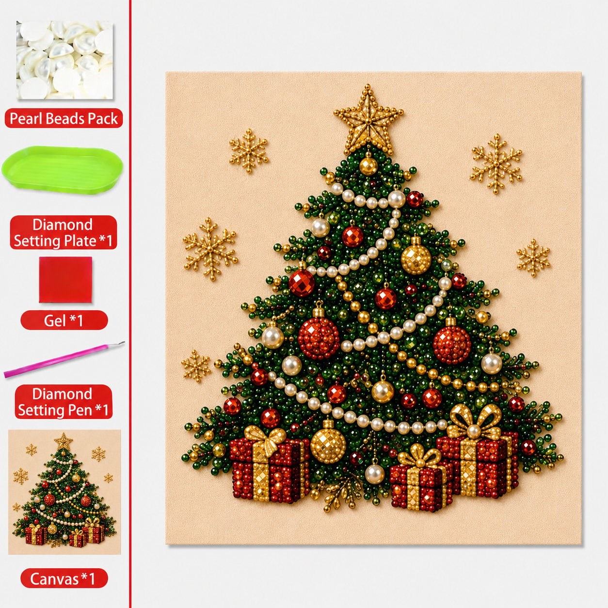 🧘Rilassante e adatto ai principianti - 🎨💎Kit fai da te per un quadro natalizio con perline e diamanti