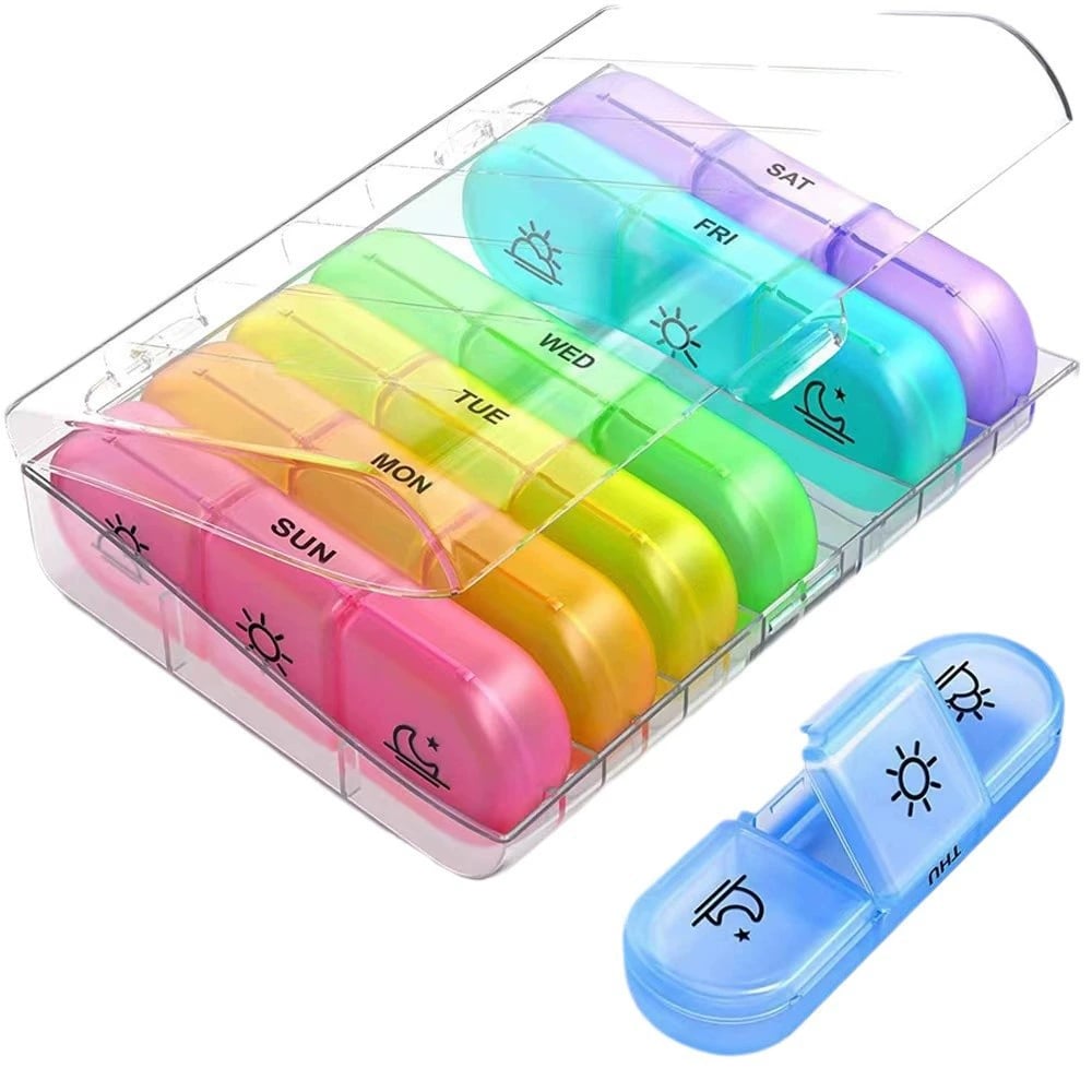 Organizzatore portatile di pillole a prova di luce