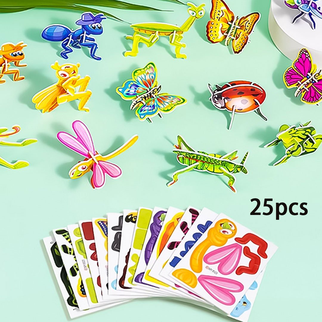 š„Puzzle educativo in 3D con personaggi dei cartoni animati