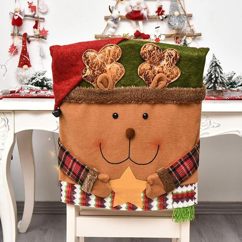Set di sedie con decorazioni natalizie