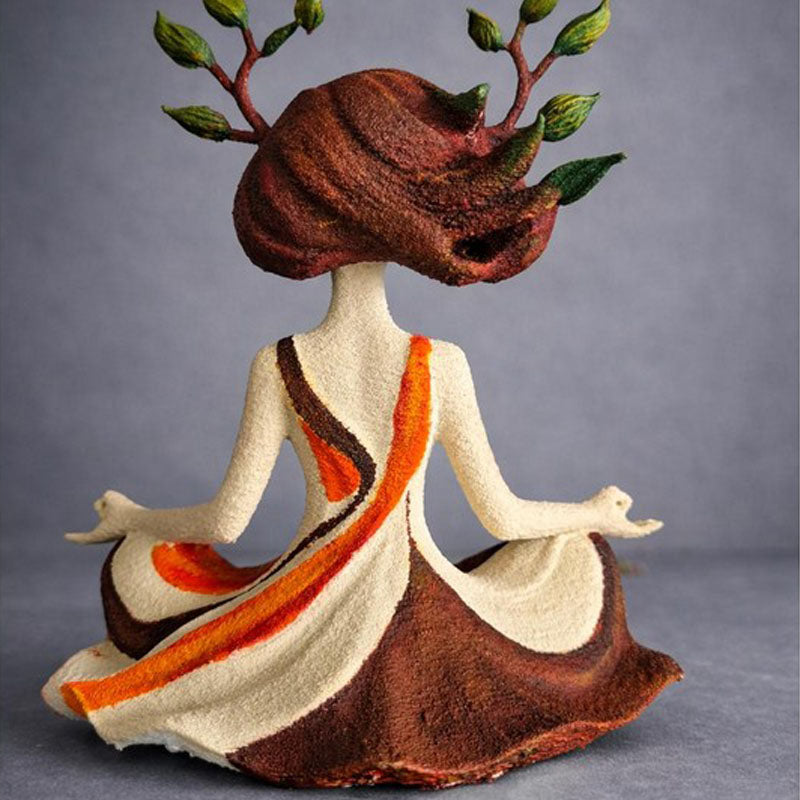 🔥Ultimo giorno: 50% di sconto🌿 Scultura unica della Dea della Natura meditativa