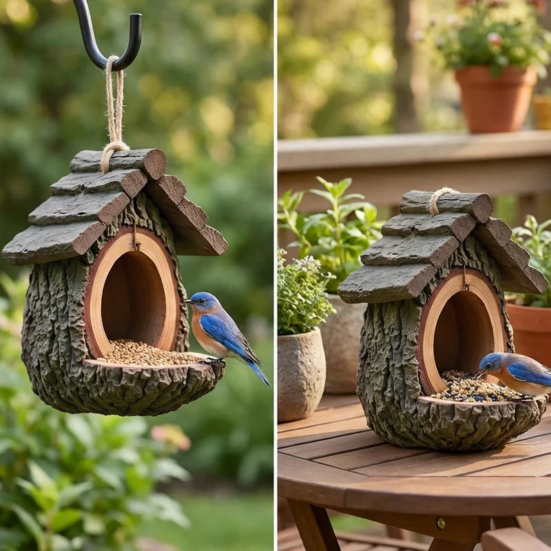 Mangiatoia per uccelli da esterno per decorare il giardino