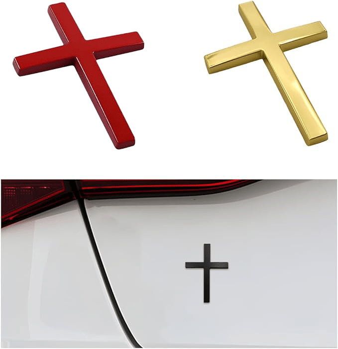 Acquistane uno e ricevi uno gratis!✝️ Adesivi con croce metallica di Gesù Cristo