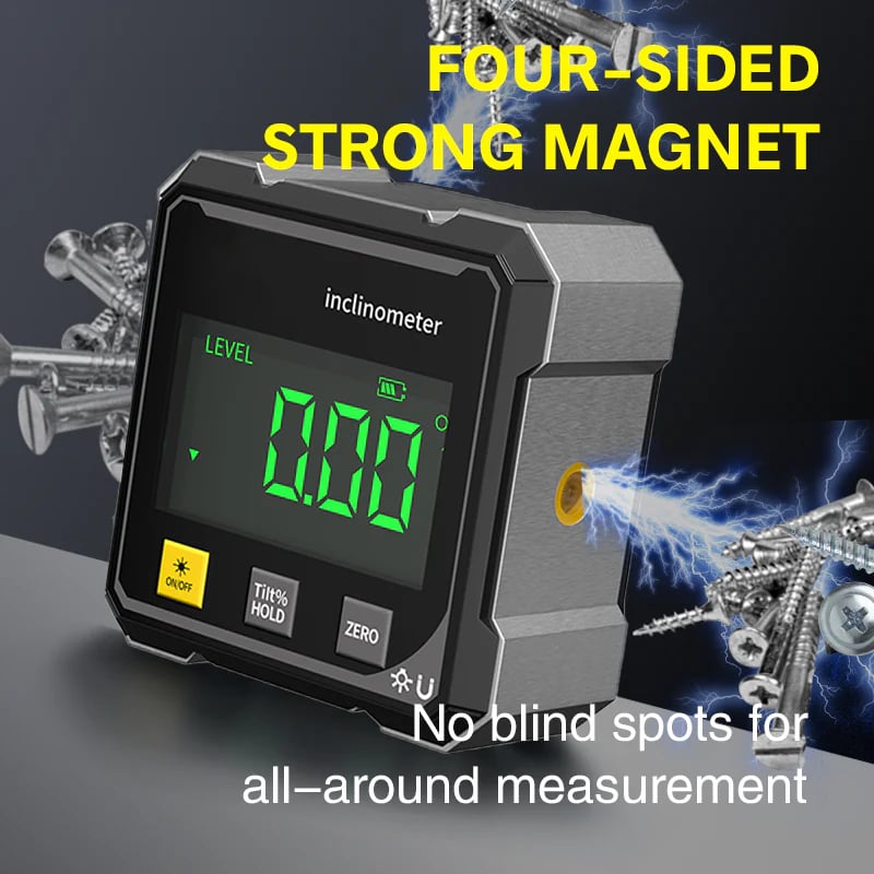 Misuratore angolare digitale magnetico a 4 lati con laser