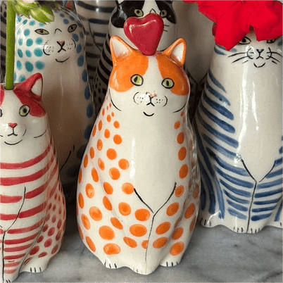 ⏳ Offerta speciale a tempo limitato ⏰ Vaso con gatto a pois🐱