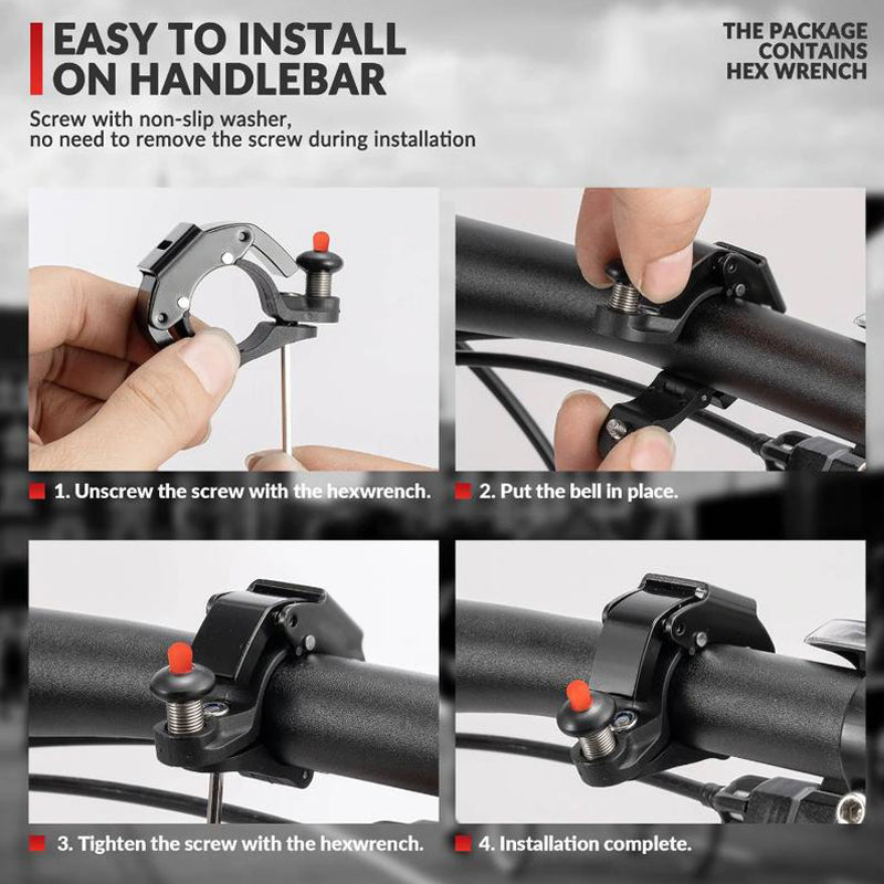 π²π Campanello da bicicletta in alluminio invisibile β Ideale per le mountain bike, un pratico accessorio per la bicicletta