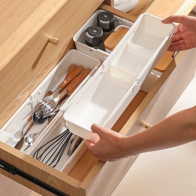 Organizzatori per cassetti con scomparti espandibili