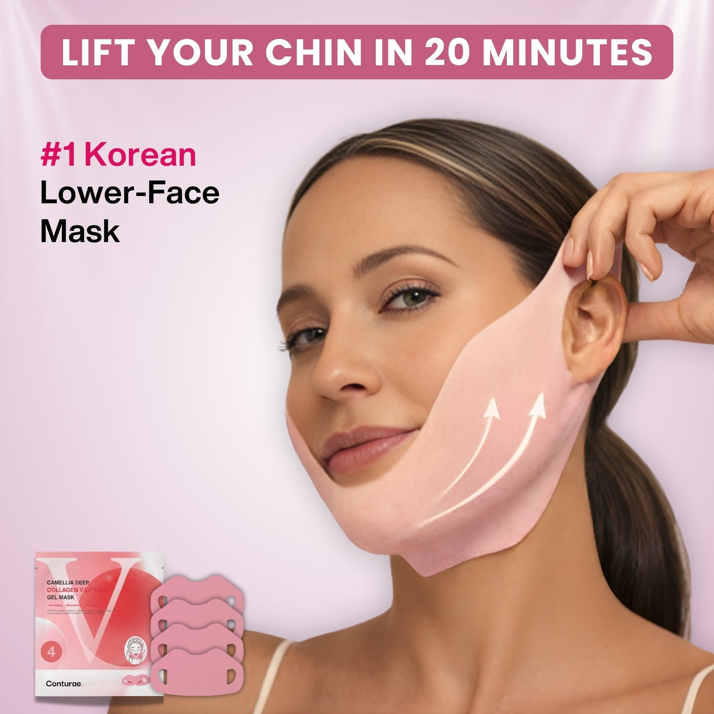 Maschera modellante per il viso con ganci auricolari
