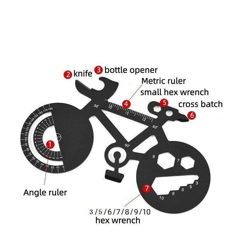 Multitool personalizzato in acciaio inossidabile per biciclette – Utensile con 16 funzioni