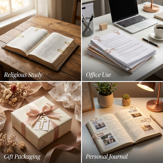 Cross Paperclip Bookmark – Accessorio spirituale ed elegante con doppia funzione per i lettor