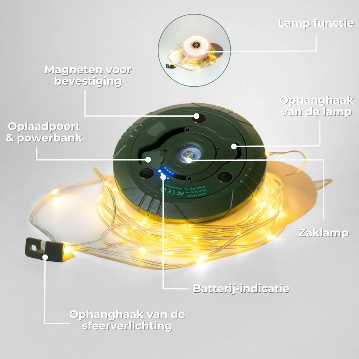 Luce impermeabile portatile per estern