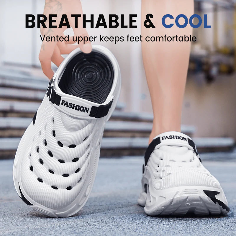 👟50% DI SCONTO🌬️Sandali versatili 2 in 1 da uomo – Suola spessa in EVA, antiscivolo e ultraleggera traspirante🏃‍♂️