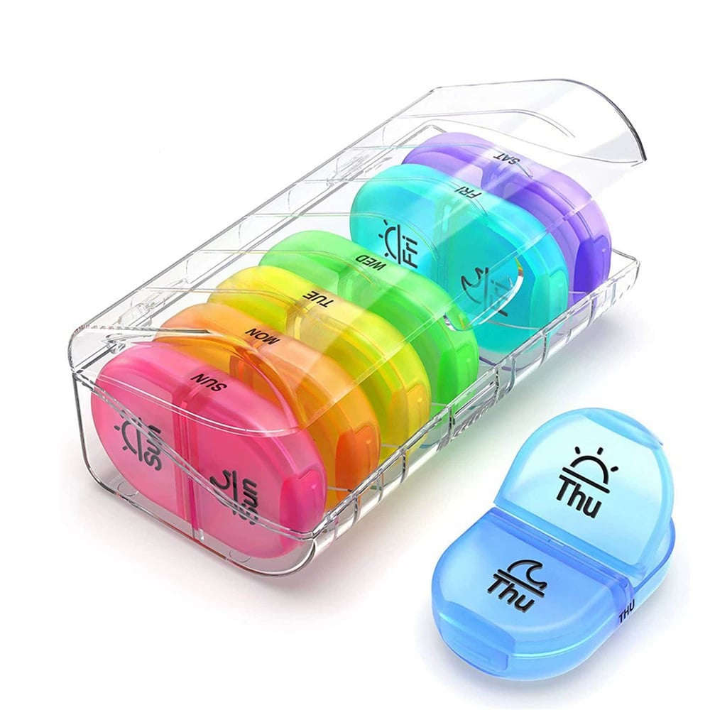 Organizzatore portatile di pillole a prova di luce
