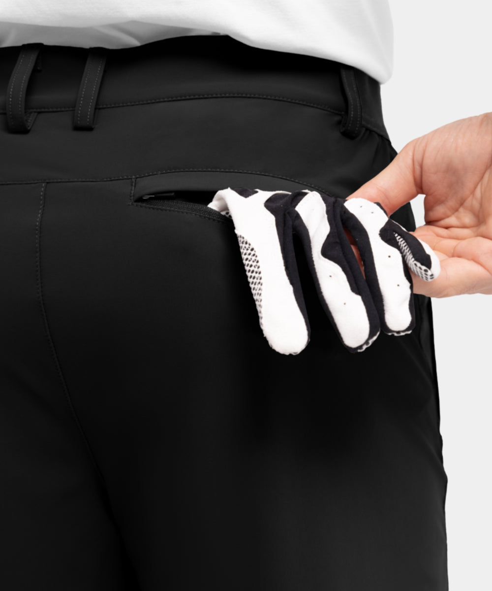 Pantaloncini da golf casual da lavoro elasticizzati e ad asciugatura rapida da uomo, pantaloncini a cinque punti
