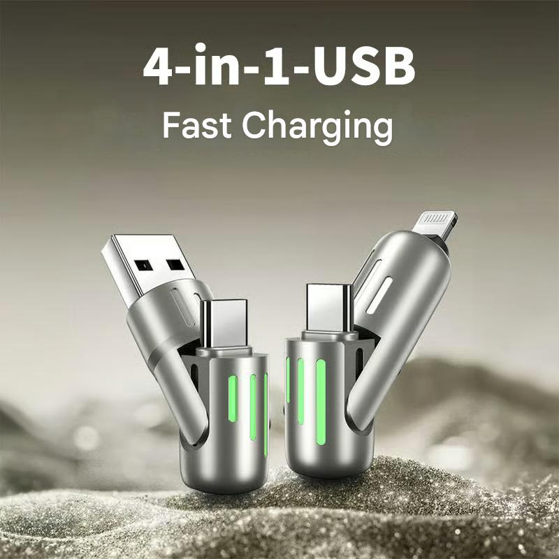 ⏰Cavo di ricarica USB 4 in 1, ricarica rapida, MAX. 60