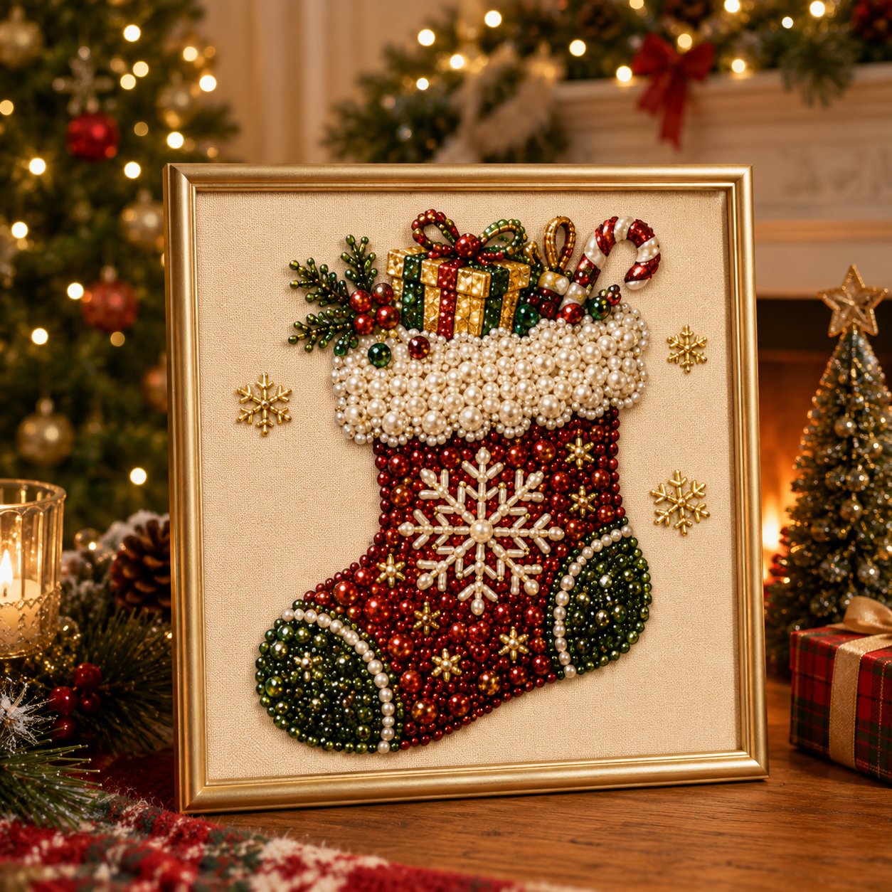 🧘Rilassante e adatto ai principianti - 🎨💎Kit fai da te per un quadro natalizio con perline e diamanti