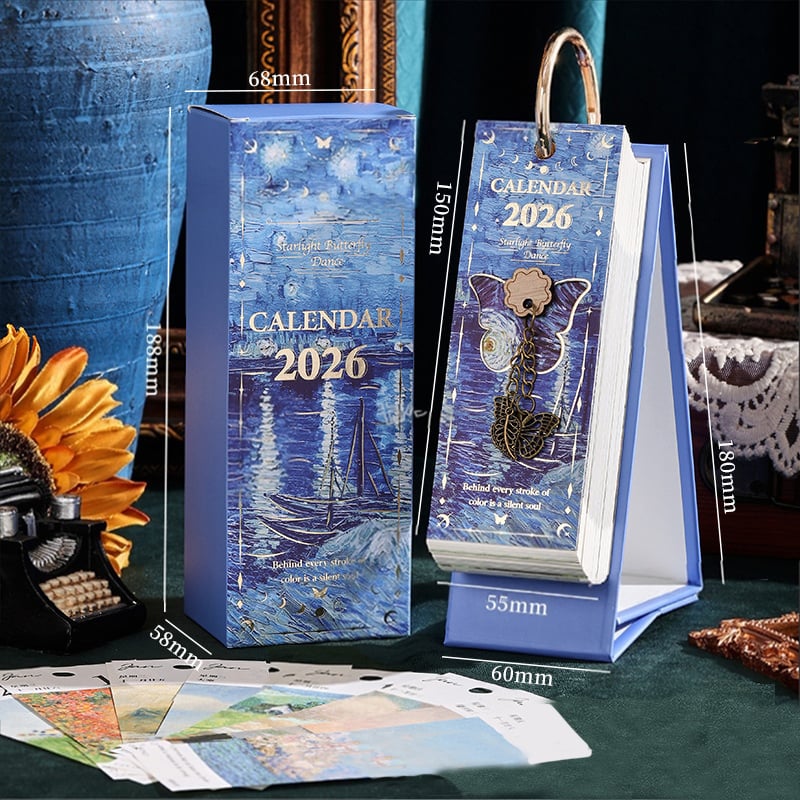 🎨 Calendario 2026 con pittura a olio in stile europeo vintage