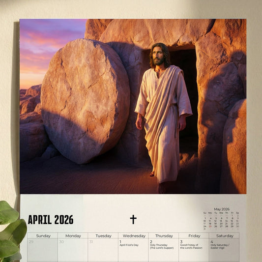 ✝️Gesù Cristo Immagini raffinate Calendario da parete 2026 - Fede quotidiana, pace e ispirazione divin