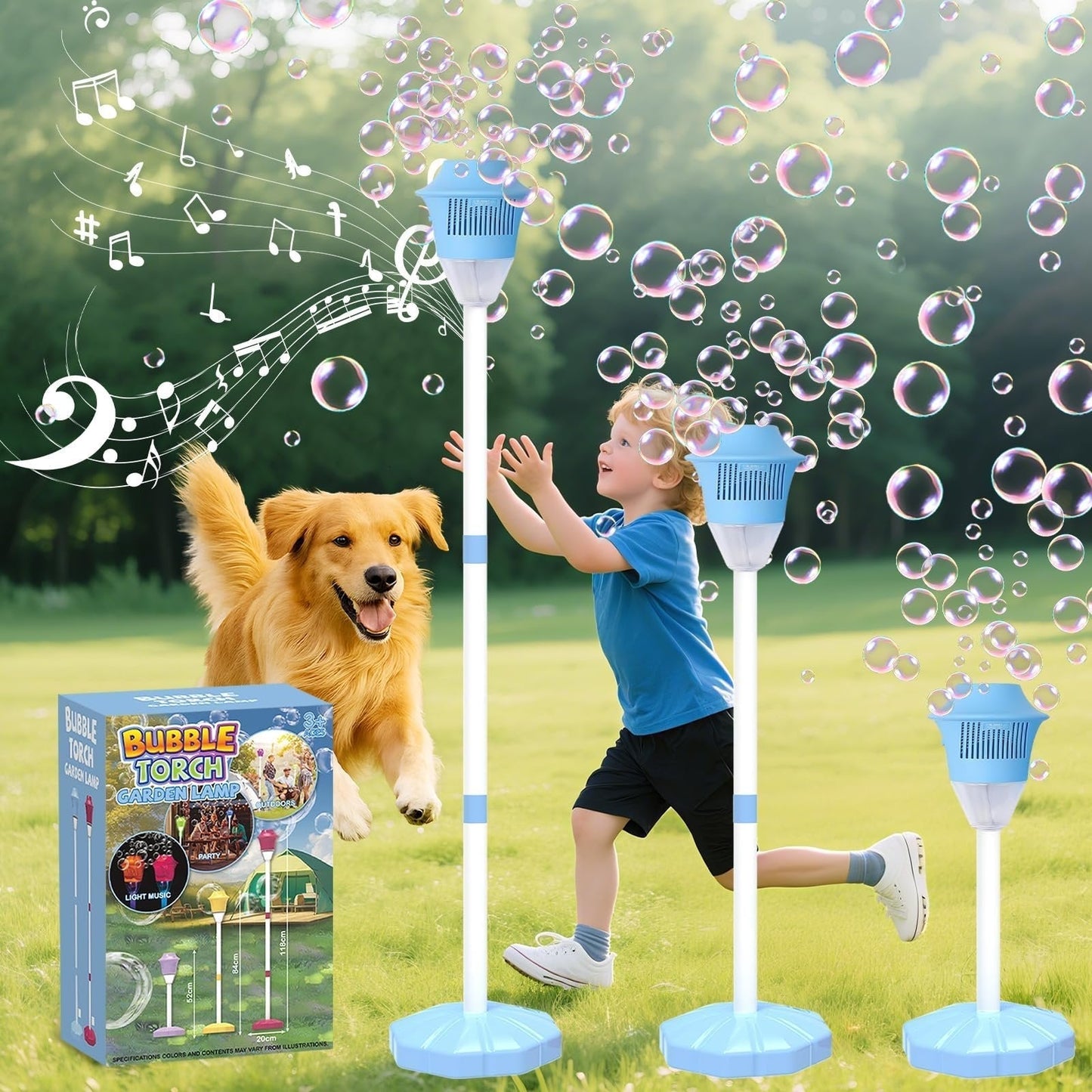 Macchina automatica per bolle in posizione verticale — Crea all'istante una pioggia di bolle da sogno! ✨