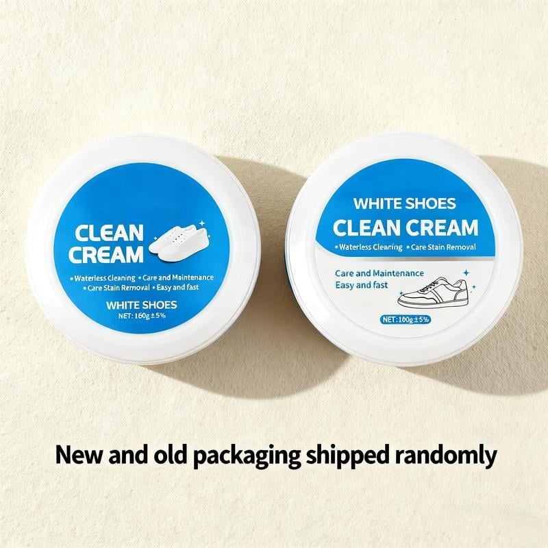 Crema detergente per scarpe e pelle senza risciacquo – Smacchiatore con spugna, efficace su scarpe da ginnastica, pelle e interni auto