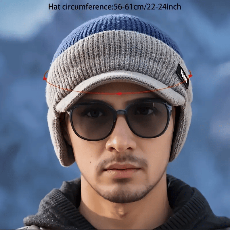 Cappello invernale con paraorecchie lavorato a maglia - Massima protezione dal freddo e stile🧢