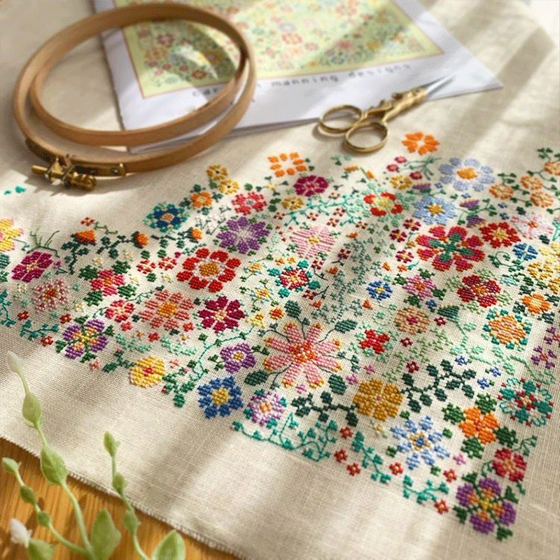 🔥 Vendita flash 49% di sconto - 🌸 Kit per ricamo a punto croce “Un fiore al giorno