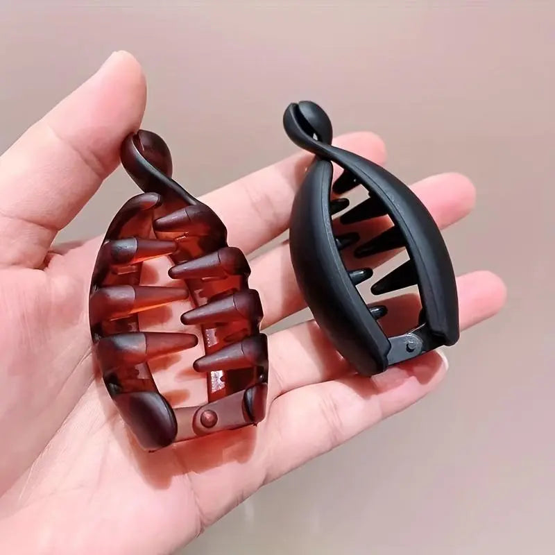 Mini mollette antiscivolo a forma di banana: mollette leggere per capelli sottili o fini, ideali per code di cavallo e chignon