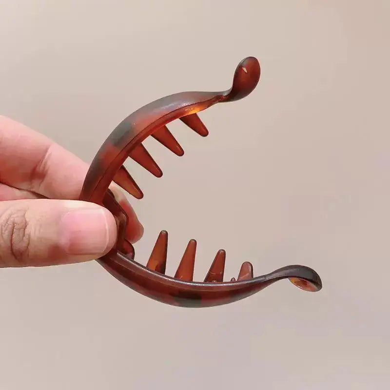 Mini mollette antiscivolo a forma di banana: mollette leggere per capelli sottili o fini, ideali per code di cavallo e chignon