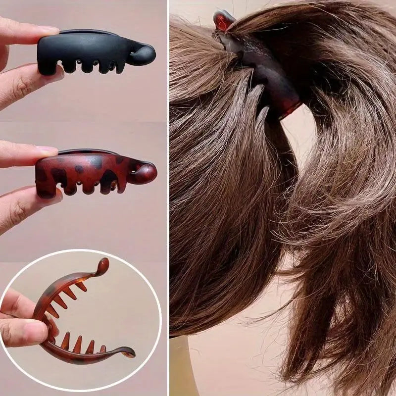 Mini mollette antiscivolo a forma di banana: mollette leggere per capelli sottili o fini, ideali per code di cavallo e chignon