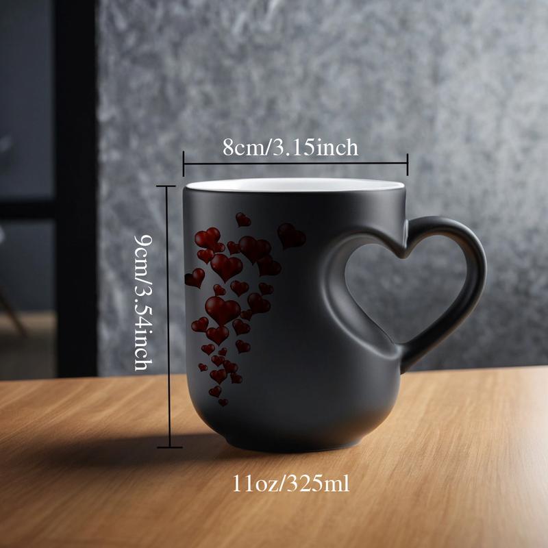 Tazza magica in ceramica a forma di cuore che cambia colore