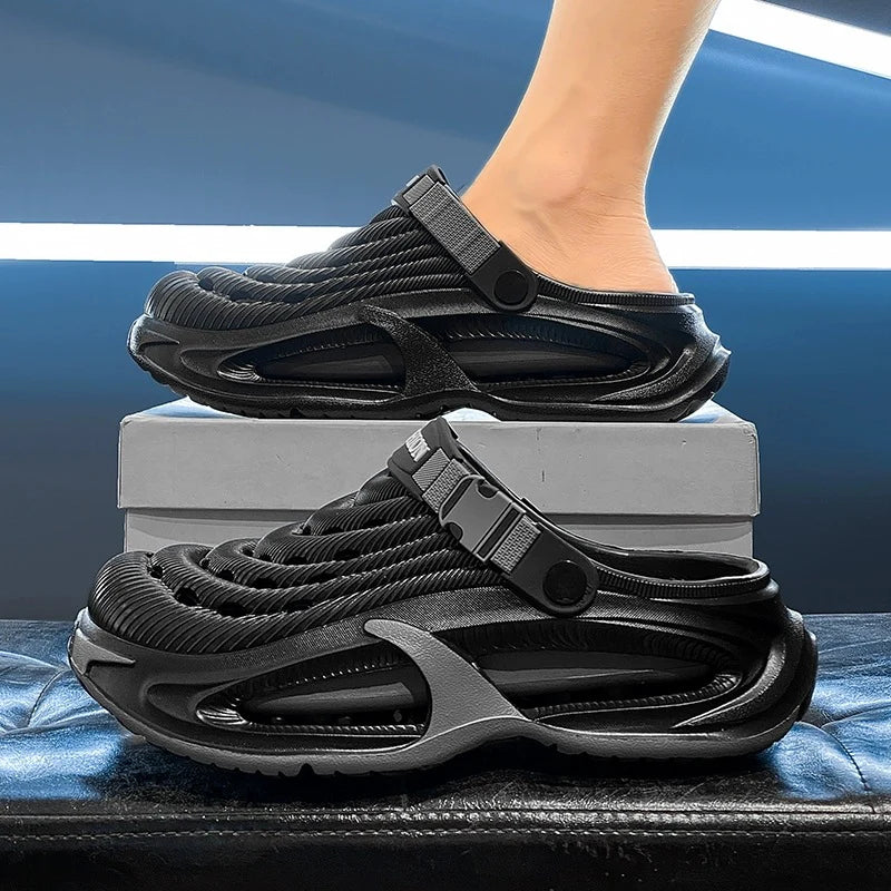 👟50% DI SCONTO🌬️Sandali versatili 2 in 1 da uomo – Suola spessa in EVA, antiscivolo e ultraleggera traspirante🏃‍♂️