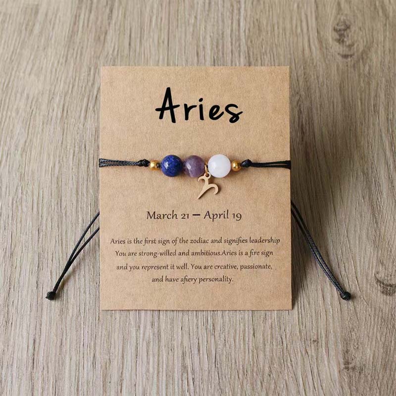 Bracciale intrecciato a mano con dodici costellazioni