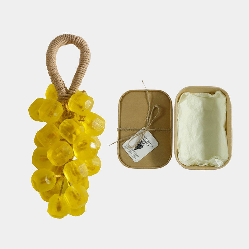 Sapone originale fatto a mano con cristalli di uva, detergente delicato per il viso (confezione singola: 25 pezzi)