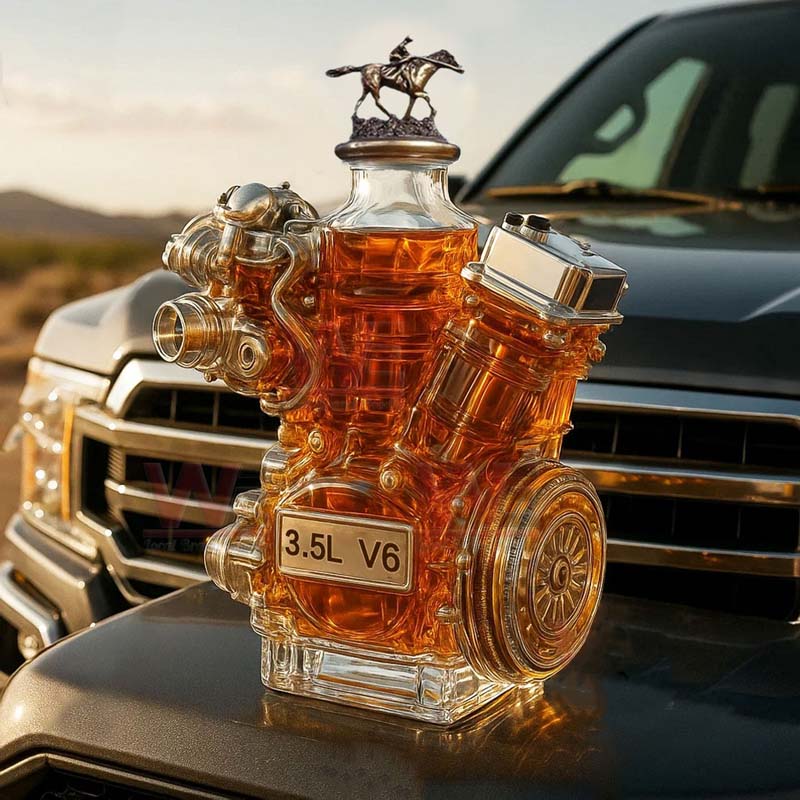 Motore V6 bottiglia di whisky