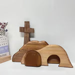 🔥Ultimo giorno 49% di sconto - La croce di legno della Resurrezione e la tomba vuota che ricordano alla tua famiglia il vero significato della Pasqua