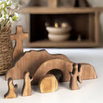🔥Ultimo giorno 49% di sconto - La croce di legno della Resurrezione e la tomba vuota che ricordano alla tua famiglia il vero significato della Pasqua