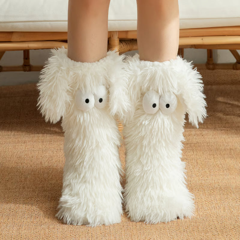 Simpatici calzini antiscivolo in peluche