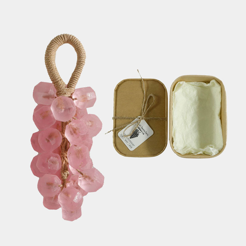 Sapone originale fatto a mano con cristalli di uva, detergente delicato per il viso (confezione singola: 25 pezzi)