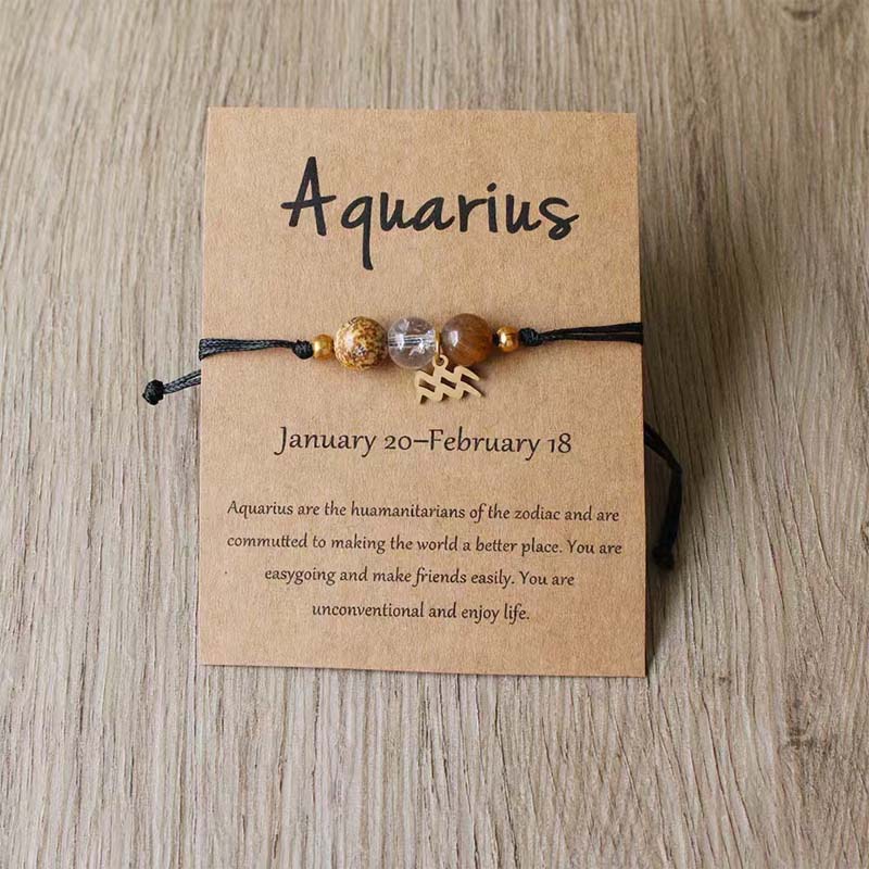Bracciale intrecciato a mano con dodici costellazioni