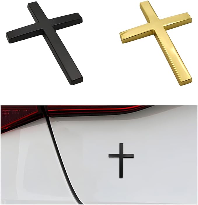 Acquistane uno e ricevi uno gratis!✝️ Adesivi con croce metallica di Gesù Cristo