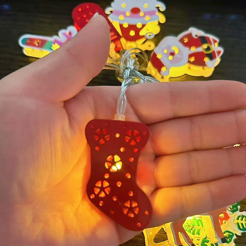 🎄 Catena luminosa decorativa natalizia a LED in ferro
