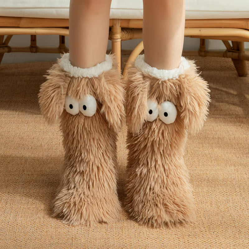 Simpatici calzini antiscivolo in peluche